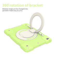 For iPad 10.2 2019/10.2 2020/10.2 2021 Silicone + PC Full Body Protection Tablet Case With Holder & Strap(Green)