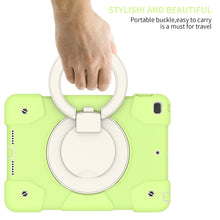 For iPad 10.2 2019/10.2 2020/10.2 2021 Silicone + PC Full Body Protection Tablet Case With Holder & Strap(Green)