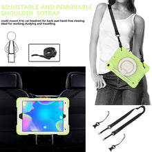 For iPad 10.2 2019/10.2 2020/10.2 2021 Silicone + PC Full Body Protection Tablet Case With Holder & Strap(Green)