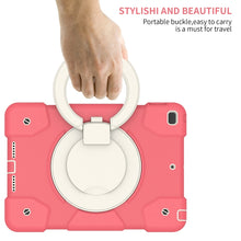 For iPad 10.2 2019/10.2 2020/10.2 2021 Silicone + PC Full Body Protection Tablet Case With Holder & Strap(Red)