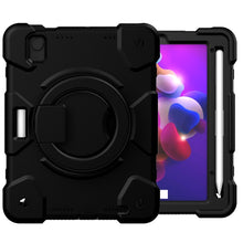 For iPad mini 2021 Silicone + PC Full Body Protection Tablet Case With Holder & Strap(Black)