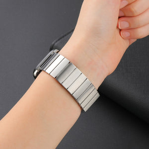 Magnetic Steel Watch Band For Apple Watch Ultra 49mm / Series 8&7 45mm / SE 2&6&SE&5&4 44mm / 3&2&1 42mm(Silver)