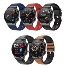 E300 1.32 Inch Screen TPU Watch Strap Smart Health Watch Supports Body Temperature Monitoring, ECG monitoring blood pressure(Blue)