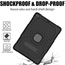 For iPad 10.2 2021 Contrast Color Robot Shockproof Silicone + PC Tablet Case(Black)