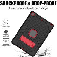 For iPad 10.2 2021 Contrast Color Robot Shockproof Silicone + PC Tablet Case(Black Red)