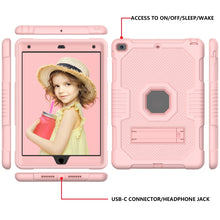 For iPad 10.2 2021 Contrast Color Robot Shockproof Silicone + PC Tablet Case(Rose Gold)