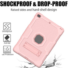 For iPad 10.2 2021 Contrast Color Robot Shockproof Silicone + PC Tablet Case(Rose Gold)