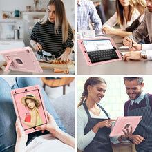 For iPad 10.2 2021 Contrast Color Robot Shockproof Silicone + PC Tablet Case(Rose Gold)