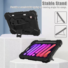 For iPad mini 6 Contrast Color Robot Silicone + PC Tablet Case(Black)