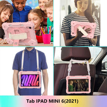 For iPad mini 6 Contrast Color Robot Silicone + PC Tablet Case(Rose Gold)