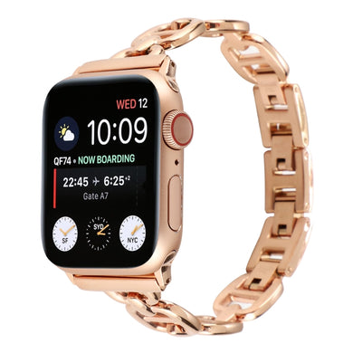 Steel Watch Band For Apple Watch Ultra 49mm / Series 8&7 45mm / SE 2&6&SE&5&4 44mm / 3&2&1 42mm(Rose Gold)