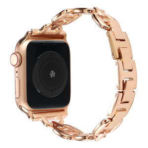 Steel Watch Band For Apple Watch Ultra 49mm / Series 8&7 45mm / SE 2&6&SE&5&4 44mm / 3&2&1 42mm(Rose Gold)