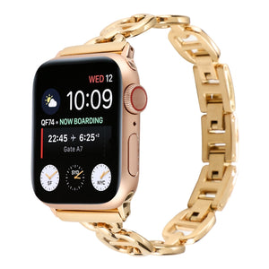 Steel Watch Band For Apple Watch Series 8&7 41mm / SE 2&6&SE&5&4 40mm / 3&2&1 38mm(Gold)