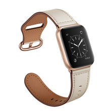 Genuine Leather Watch Band For Apple Watch Ultra 49mm / Series 8&7 45mm / SE 2&6&SE&5&4 44mm / 3&2&1 42mm(Beige)