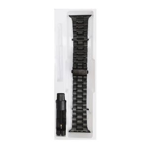 5-bead Stainless Steel Watch Band For Apple Watch Ultra 49mm / Series 8&7 45mm / SE 2&6&SE&5&4 44mm / 3&2&1 42mm(Black)