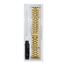 5-bead Stainless Steel Watch Band For Apple Watch Series 8&7 41mm / SE 2&6&SE&5&4 40mm / 3&2&1 38mm(Gold)