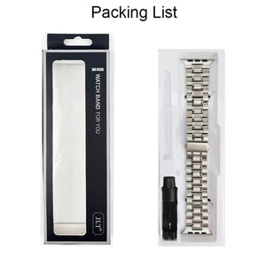 5-bead Stainless Steel Watch Band For Apple Watch Series 8&7 41mm / SE 2&6&SE&5&4 40mm / 3&2&1 38mm(Silver)