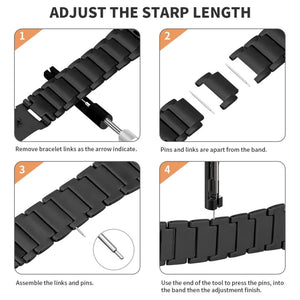 Titanium Alloy Watch Band For Apple Watch Ultra 49mm / Series 8&7 45mm / SE 2&6&SE&5&4 44mm / 3&2&1 42mm(Black)