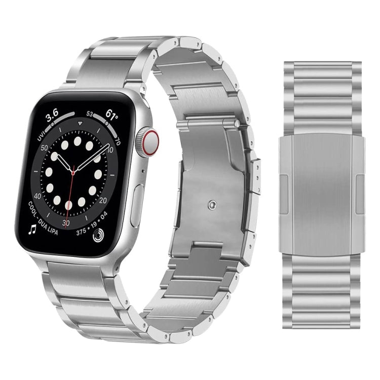 Titanium Alloy Watch Band For Apple Watch Ultra 49mm / Series 8&7 45mm / SE 2&6&SE&5&4 44mm / 3&2&1 42mm(Silver)