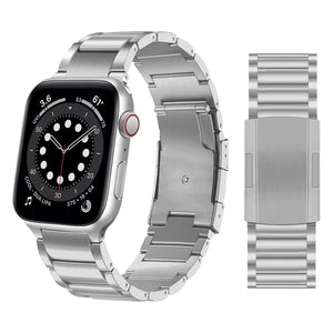 Titanium Alloy Watch Band For Apple Watch Series 8&7 41mm / SE 2&6&SE&5&4 40mm / 3&2&1 38mm(Silver)