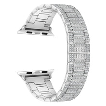 Diamond Metal Watch Band For Apple Watch Ultra 49mm / Series 8&7 45mm / SE 2&6&SE&5&4 44mm / 3&2&1 42mm(Silver)