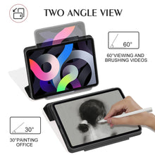 For iPad 10.2 2019 / 2020 / 2021 Trifold Magnetic Rotating Smart Case(Black)