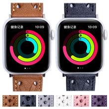 Genuine Leather Woven Watch Strap For Apple Watch Ultra 49mm / Series 8&7 45mm / SE 2&6&SE&5&4 44mm / 3&2&1 42mm(Pink)