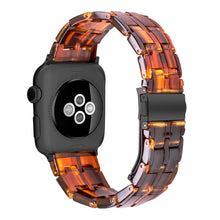 Five-bead Resin Watch Band For Apple Watch Ultra 49mm / Series 8&7 45mm / SE 2&6&SE&5&4 44mm / 3&2&1 42mm(Caramel)