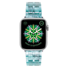 Five-bead Resin Watch Band For Apple Watch Ultra 49mm / Series 8&7 45mm / SE 2&6&SE&5&4 44mm / 3&2&1 42mm(Milky Way Green)