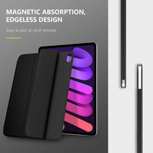 For iPad 10th Gen 10.9 2022 3-fold Double-sided Clip Magnetic Smart Tablet Case (Black)