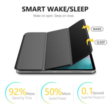 For iPad 10th Gen 10.9 2022 3-fold Double-sided Clip Magnetic Smart Tablet Case (Black)