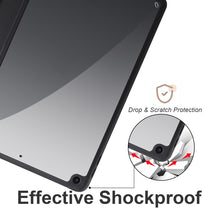 For iPad 10.2 2021/2020/2019 Acrylic 3-folding Smart Leather Tablet Case(Black)