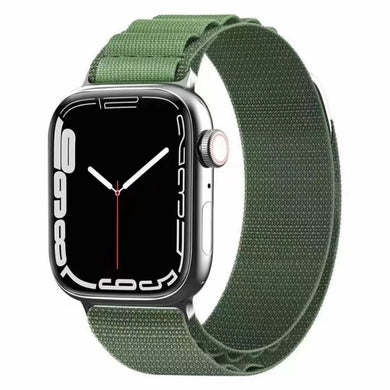 Nylon Watch Band For Apple Watch Series 8&7 45mm / SE 2&6&SE&5&4 44mm / 3&2&1 42mm(Green)