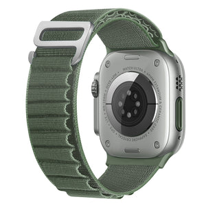 Nylon Watch Band For Apple Watch Series 8&7 45mm / SE 2&6&SE&5&4 44mm / 3&2&1 42mm(Green)