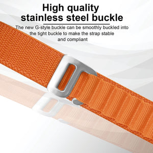 Nylon Watch Band For Apple Watch Series 8&7 45mm / SE 2&6&SE&5&4 44mm / 3&2&1 42mm(White)