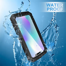 For iPhone 11 Pro Max Shockproof Waterproof Dust-proof Metal + Silicone Protective Case with Holder(Black)