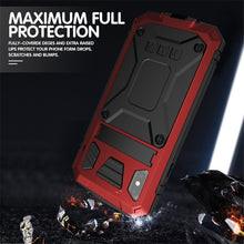 For iPhone XS Max Shockproof Waterproof Dust-proof Metal + Silicone Protective Case with Holder(Red)