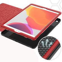 For iPad 10.2 Multifunctional Tablet PC Protective Leather Case with Bracket & Card Slots & Pen Slot & Wake-up / Sleep Function(Red)
