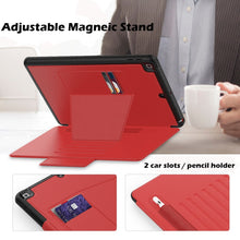 For iPad 10.2 Multifunctional Tablet PC Protective Leather Case with Bracket & Card Slots & Pen Slot & Wake-up / Sleep Function(Red)