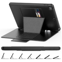 For iPad 10.2 Multifunctional Tablet PC Protective Leather Case with Bracket & Card Slots & Pen Slot & Wake-up / Sleep Function(Black)