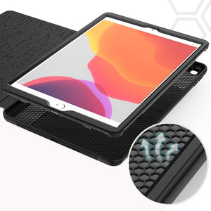For iPad 10.2 Multifunctional Tablet PC Protective Leather Case with Bracket & Card Slots & Pen Slot & Wake-up / Sleep Function(Black)