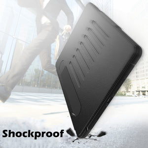 For iPad 10.2 Multifunctional Tablet PC Protective Leather Case with Bracket & Card Slots & Pen Slot & Wake-up / Sleep Function(Black)
