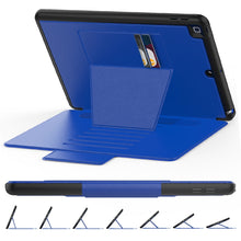 For iPad 10.2 Multifunctional Tablet PC Protective Leather Case with Bracket & Card Slots & Pen Slot & Wake-up / Sleep Function(Blue)