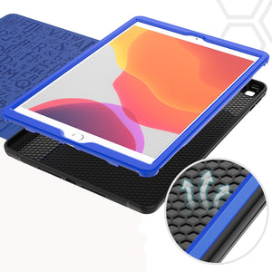 For iPad 10.2 Multifunctional Tablet PC Protective Leather Case with Bracket & Card Slots & Pen Slot & Wake-up / Sleep Function(Blue)