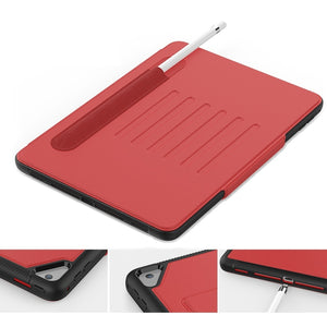 For iPad 9.7 Multifunctional Tablet PC Protective Leather Case with Bracket & Card Slots & Pen Slot & Wake-up / Sleep Function(Red)