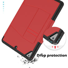 For iPad 9.7 Multifunctional Tablet PC Protective Leather Case with Bracket & Card Slots & Pen Slot & Wake-up / Sleep Function(Red)