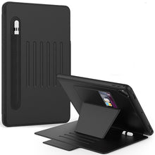 For iPad 9.7 Multifunctional Tablet PC Protective Leather Case with Bracket & Card Slots & Pen Slot & Wake-up / Sleep Function(Black)