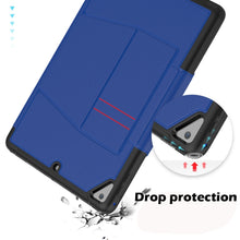 For iPad 9.7 Multifunctional Tablet PC Protective Leather Case with Bracket & Card Slots & Pen Slot & Wake-up / Sleep Function(Blue)