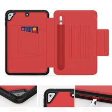 For iPad Mini 5 Multifunctional Tablet PC Protective Leather Case with Bracket & Card Slots & Pen Slot & Wake-up / Sleep Function(Red)