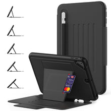 For iPad Mini 5 Multifunctional Tablet PC Protective Leather Case with Bracket & Card Slots & Pen Slot & Wake-up / Sleep Function(Black)